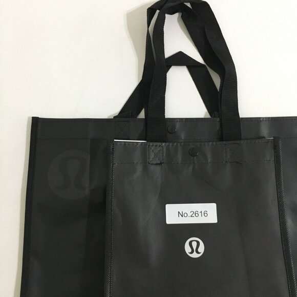 Lululemon 2 Sizes Gift Bag NEW! Black Lululemon Logo Printed - Picture 16 of 16